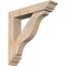 Ekena Millwork Funston Traditional Smooth Bracket w/ Offset Brace, Douglas Fir, 5 1/2"W x 26"D x 26"H BKT0604X26X26FST01SDF - alternate 1